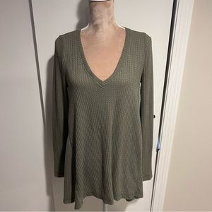 Caren Forbes waffle knit thermal top size Small